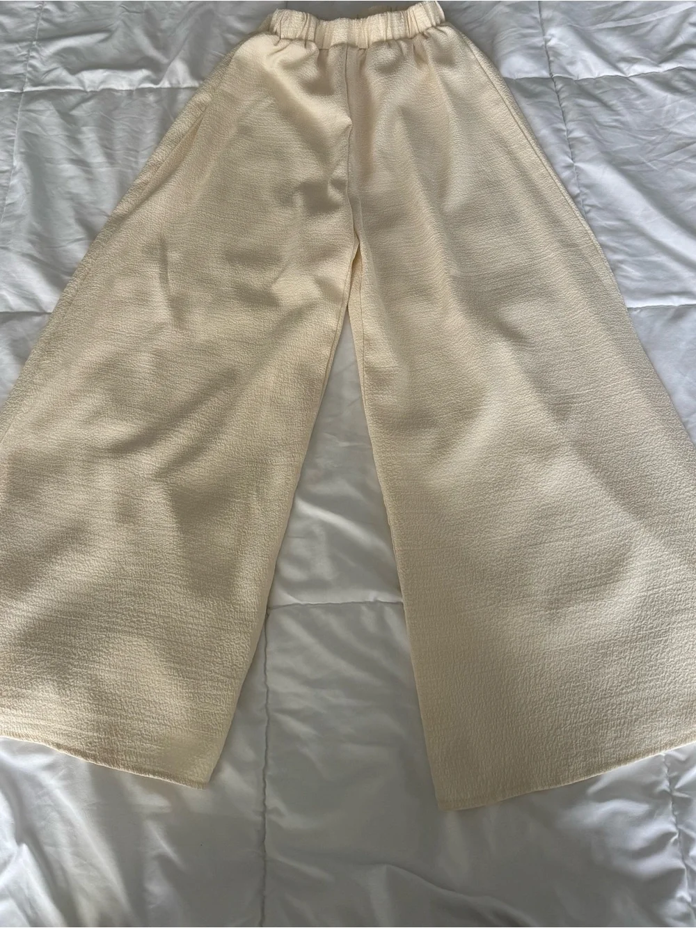 SHEIN Cream Knit Skirt Overlay Top and Pants Set